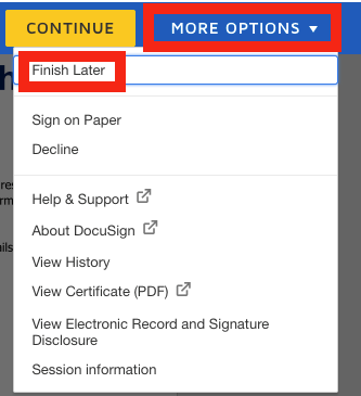 Application to register as a candidate sign and submit section, step 4